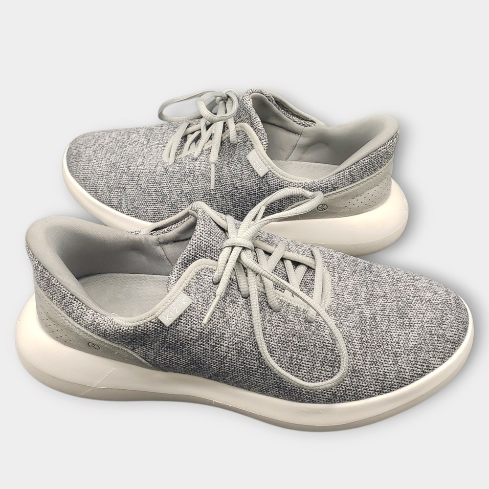 Kizik Madrid Eco Knit Sneakers Gray Mens 9.5 Wide Womens 11 Wide
